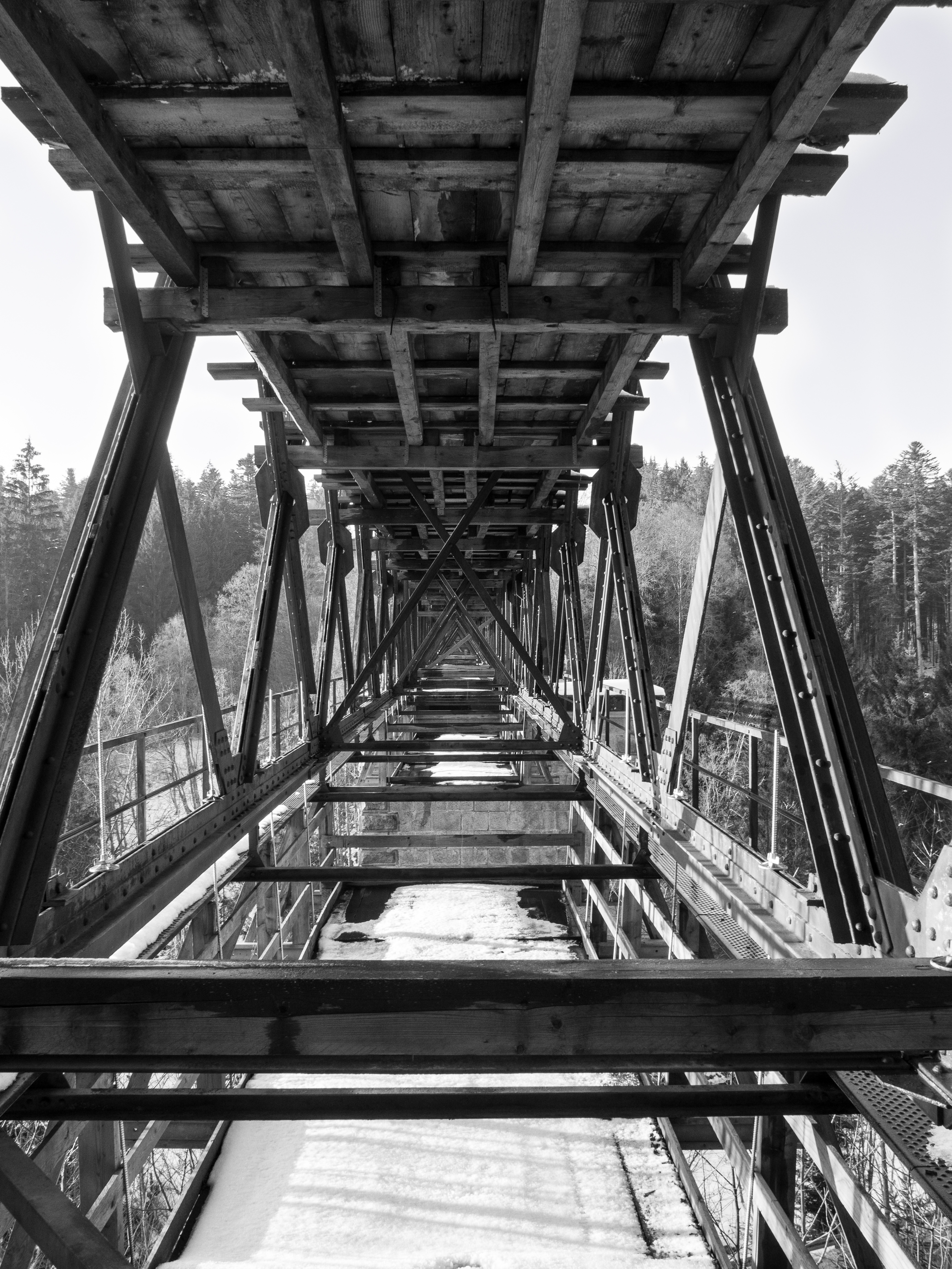 Under the railroad